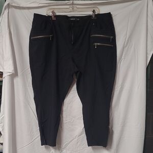 Torrid Black Cargo Pants with Zipper Accents